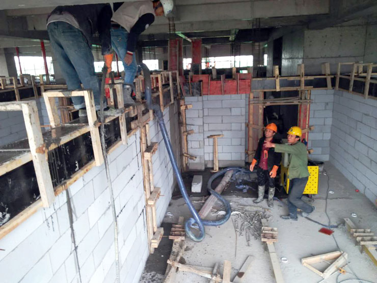 二次构造柱泵厂家合作南通四建苏州项目