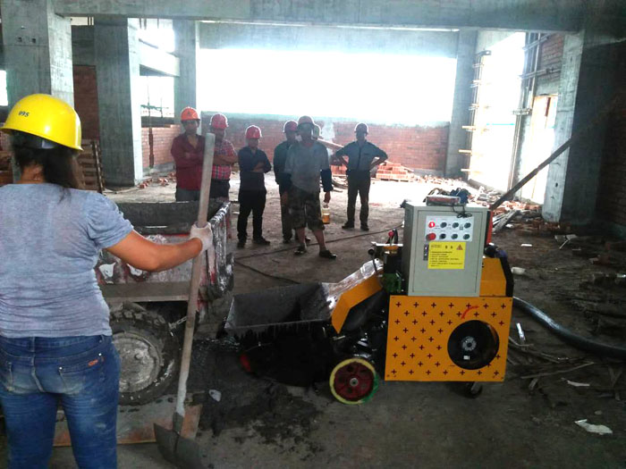 苏州二次构造柱泵施工现场