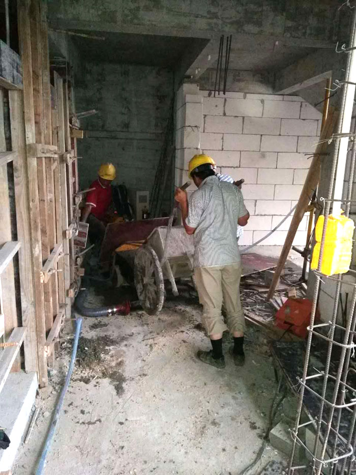 8月17日湖州二次构造柱泵合作浙江建工恒大悦珑湾项目