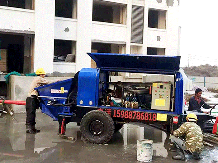 细石混凝土泵施工