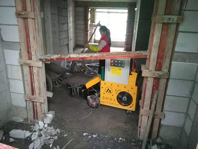 二次构造柱砼泵合作馥九建设滨河街坊中心项目